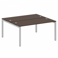Metal System Quattro Рабочая станция на П-образном м/к 50БП.РАС-СП-2.4 Венге Цаво/Металл Серый 1600*