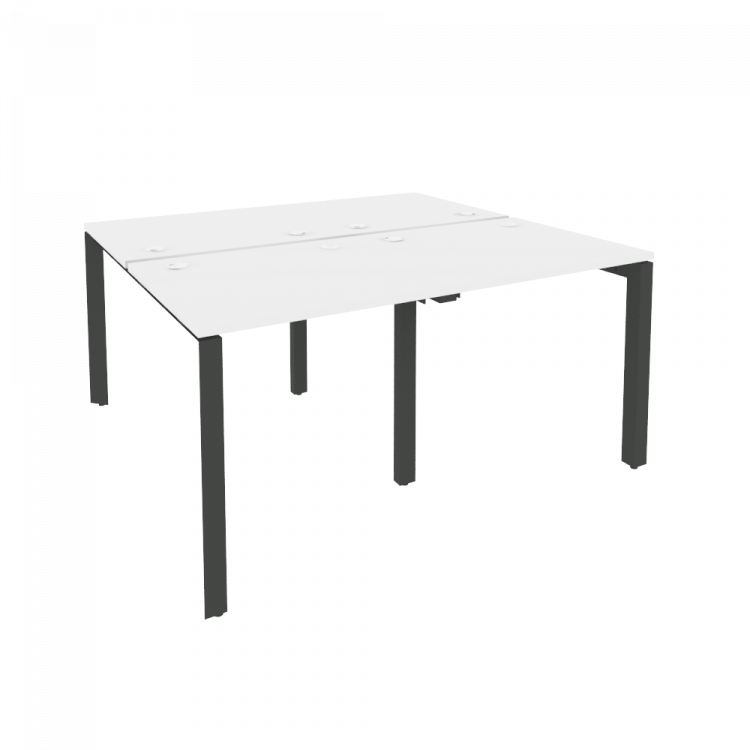 Onix Рабочая станция на П-образном м/к O.MP-D.RS-4.0.7 Белый Бриллиант/Металл Антрацит 1560*1475*750