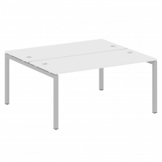 Metal System Quattro Рабочая станция на П-образном м/к 50БП.РАС-СП-2.4 Белый/Металл Серый 1600*1475*