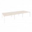 Onix Рабочая станция на П-образном м/к O.MP-D.RS-6.3.8 Денвер Светлый/Металл Белый 4140*1635*750