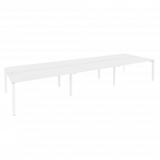 Onix Рабочая станция на П-образном м/к O.MP-D.RS-6.4.7 Белый Бриллиант/Металл Белый 4740*1475*750