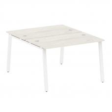 Metal System Рабочая станция на А-образном м/к БА.РАС-СП-2.2 Дуб Наварра/Металл Белый 1200*1475*750