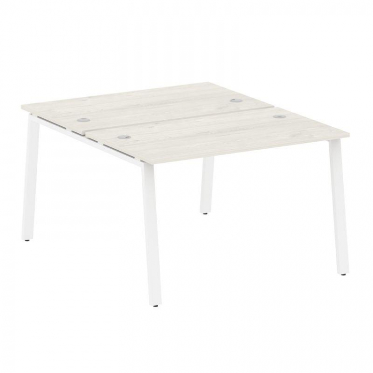 Metal System Рабочая станция на А-образном м/к БА.РАС-СП-2.2 Дуб Наварра/Металл Белый 1200*1475*750