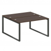 Metal System Рабочая станция на О-образном м/к БО.РАС-СП-2.3 Венге Цаво/Металл Антрацит 1400*1475*75