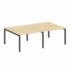 Metal System Quattro Рабочая станция на 4 места на П-образном м/к 50БП.СМ-4.2 Акация Лорка/Металл Ан