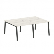 Metal System Рабочая станция на 4 места на А-образном м/к БА.СМ-4.1 Дуб Наварра/Металл Антрацит 2000