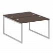 Metal System Quattro Рабочая станция на О-образном м/к 40БО.РАС-СП-2.2 Венге Цаво/Металл Серый 1200*