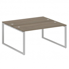 Metal System Рабочая станция на О-образном м/к БО.РАС-СП-2.4 Вяз Благородный/Металл Серый 1600*1475*