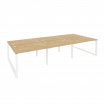 Onix Рабочая станция на О-образном м/к O.MO-D.RS-6.2.8 Тиквуд Светлый/Металл Белый 3540*1635*750