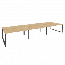 Onix Рабочая станция на О-образном м/к O.MO-D.RS-6.4.7 Тиквуд Светлый/Металл Антрацит 4740*1475*750