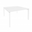 Onix Рабочая станция на П-образном м/к O.MP-D.RS-2.3.7 Белый Бриллиант/Металл Белый 1380*1475*750