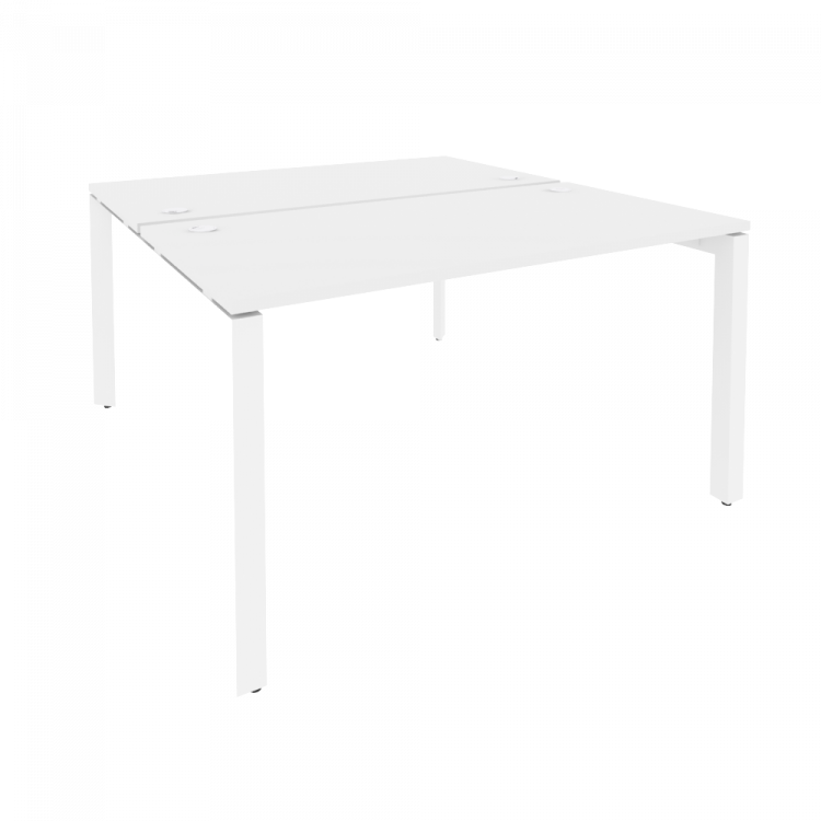 Onix Рабочая станция на П-образном м/к O.MP-D.RS-2.3.7 Белый Бриллиант/Металл Белый 1380*1475*750