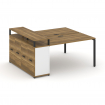 Concept Рабочая станция с опорным распаш. шкафом с верх. горизонтом CN.DRS-223 B Сандал Янтарный/Бе