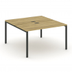 Concept Рабочая станция на 2 места CN.DRS-003 Дуб Винченцо/Металл Антрацит 1380*1480*750