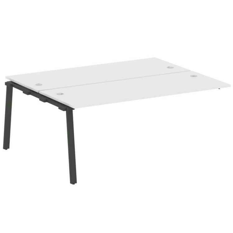 Metal System Проходной элемент рабочей станции на А-образном м/к БА.ПРС-СП-2.5 Белый/Металл Антрацит