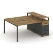 Concept Рабочая станция с 1 опорной тумбой CN.DRS-411 A Сандал Янтарный/Антрацит/Металл Антрацит 180