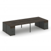 Concept Рабочая станция 4 места с 2 опорными тумбами CN.DRS-432 A Дуб Мали/Антрацит/Металл Антрацит