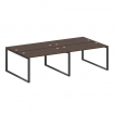 Metal System Рабочая станция на 4 места на О-образном м/к БО.СМ-4.3 Венге Цаво/Металл Антрацит 2800*