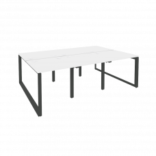 Onix Рабочая станция на О-образном м/к O.MO-D.RS-6.0.8 Белый Бриллиант/Металл Антрацит 2340*1635*750