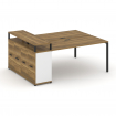 Concept Рабочая станция с опорным распаш. шкафом с верх. горизонтом CN.DRS-224 B Сандал Янтарный/Бе