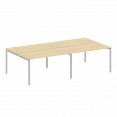 Metal System Quattro Рабочая станция на 4 места на П-образном м/к 40БП.СМ-4.3 Акация Лорка/Металл Се