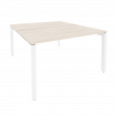 Onix Рабочая станция на П-образном м/к O.MP-D.RS-2.3.8 Денвер Светлый/Металл Белый 1380*1635*750