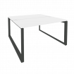 Onix Рабочая станция на О-образном м/к O.MO-D.RS-2.3.7 Белый Бриллиант/Металл Антрацит 1380*1475*750