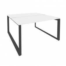 Onix Рабочая станция на О-образном м/к O.MO-D.RS-2.3.7 Белый Бриллиант/Металл Антрацит 1380*1475*750