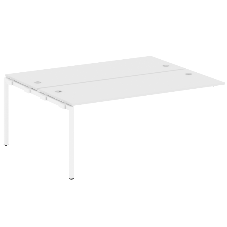 Metal System Quattro Проходной элемент рабочей станции на П-образном м/к 40БП.ПРС-СП-2.5 Белый/Метал