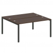 Metal System Рабочая станция на П-образном м/к БП.РАС-СП-2.4 Венге Цаво/Металл Антрацит 1600*1475*75
