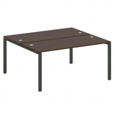 Metal System Рабочая станция на П-образном м/к БП.РАС-СП-2.4 Венге Цаво/Металл Антрацит 1600*1475*75