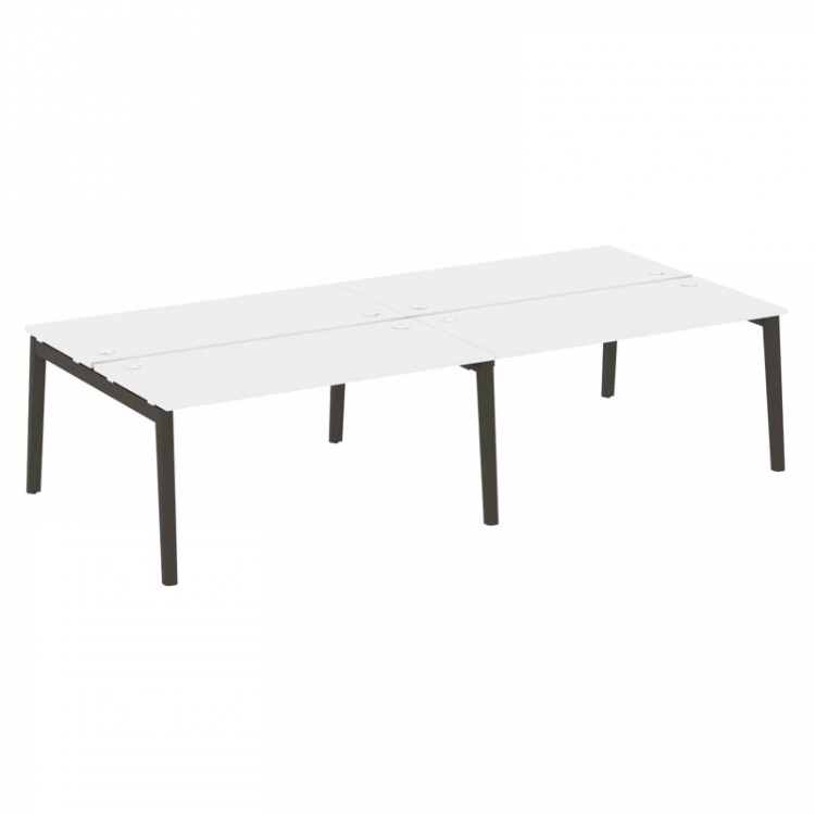 Onix Wood Рабочая станция OW.D.RS-4.4.7 Белый Бриллиант/Дуб Темный/Металл Антрацит 3160*1475*750