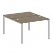 Metal System Рабочая станция на П-образном м/к БП.РАС-СП-2.2 Вяз Благородный/Металл Серый 1200*1475*