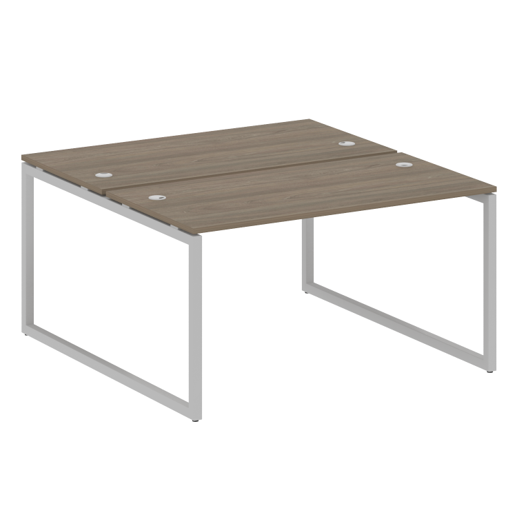 Metal System Quattro Рабочая станция на О-образном м/к 40БО.РАС-СП-2.3 Вяз Благородный/Металл Серый