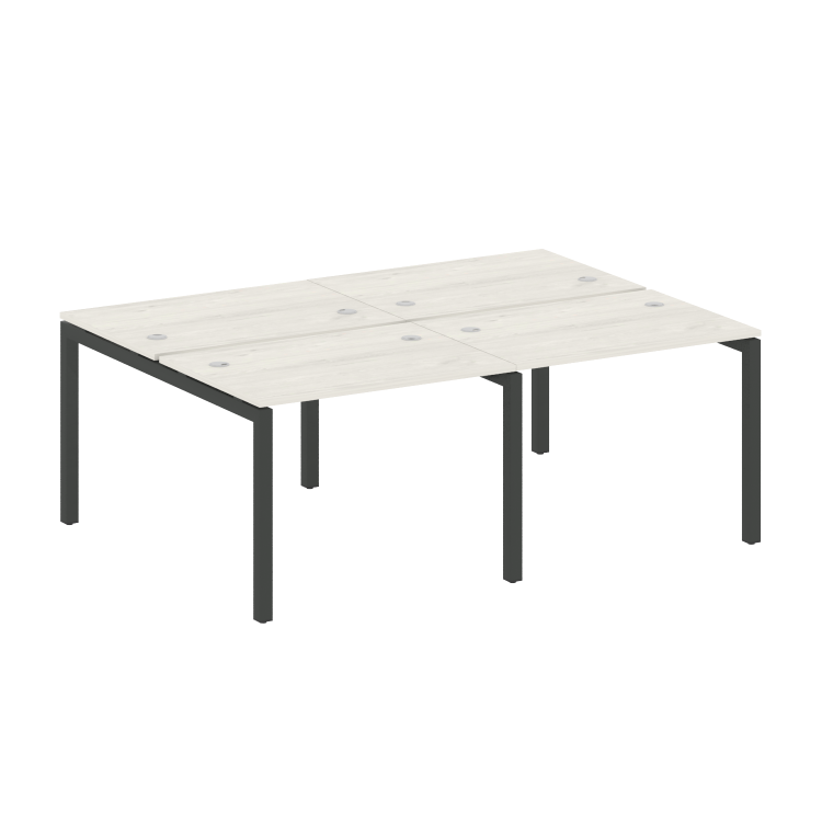 Metal System Quattro Рабочая станция на 4 места на П-образном м/к 50БП.СМ-4.1 Дуб Наварра/Металл Ант