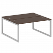Metal System Quattro Рабочая станция на О-образном м/к 50БО.РАС-СП-2.4 Венге Цаво/Металл Серый 1600*