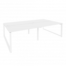 Onix Рабочая станция на О-образном м/к O.MO-D.RS-4.3.8 Белый Бриллиант/Металл Белый 2760*1635*750
