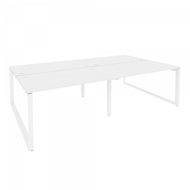 Onix Рабочая станция на О-образном м/к O.MO-D.RS-4.3.8 Белый Бриллиант/Металл Белый 2760*1635*750