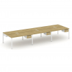 Concept Рабочая станция двухсторонняя с подвес. тумбами на 6 мест CN.DRS-152 W Дуб Винченцо/Белый Бр