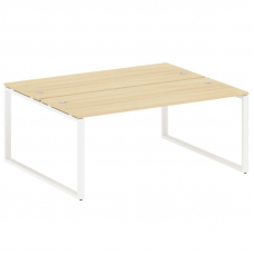 Metal System Рабочая станция на О-образном м/к БО.РАС-СП-2.5 Акация Лорка/Металл Белый 1800*1475*750