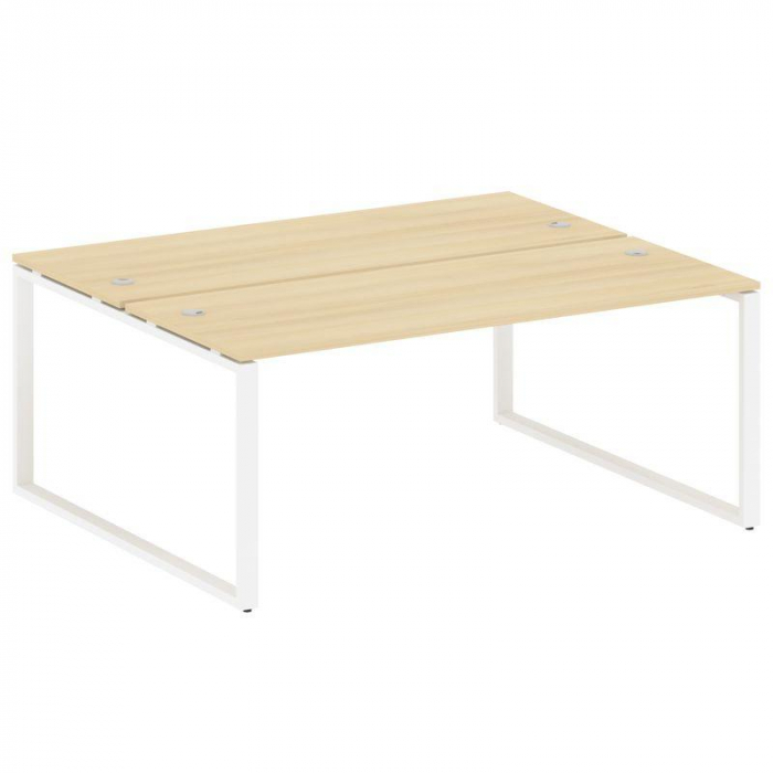 Metal System Рабочая станция на О-образном м/к БО.РАС-СП-2.5 Акация Лорка/Металл Белый 1800*1475*750