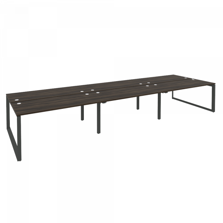 Onix Рабочая станция на О-образном м/к O.MO-D.RS-6.4.7 Дуб Мали/Металл Антрацит 4740*1475*750