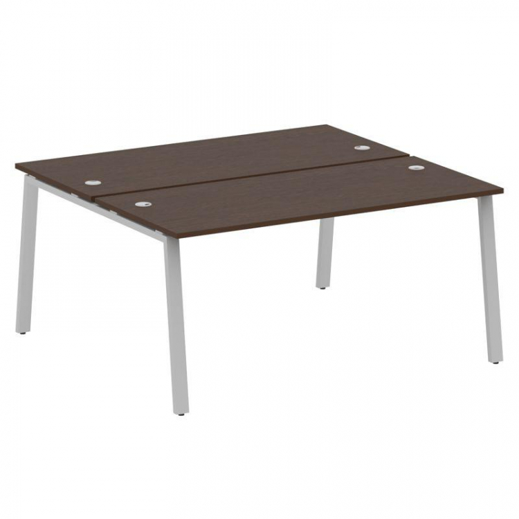 Metal System Рабочая станция на А-образном м/к БА.РАС-СП-2.4 Венге Цаво/Металл Серый 1600*1475*750
