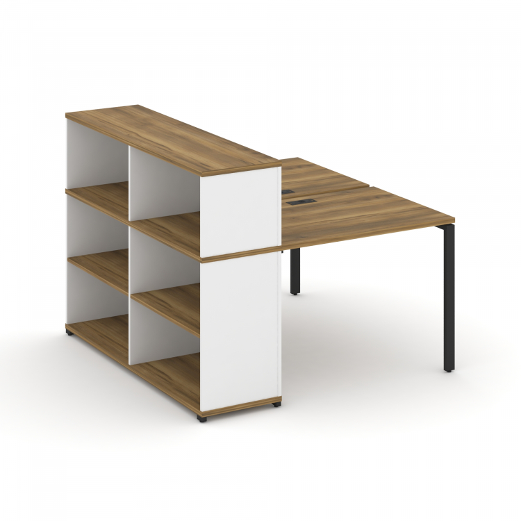 Concept Рабочая станция с опорным стеллажом с надставкой низ. CN.DRS-209 Сандал Янтарный/Белый Брилл