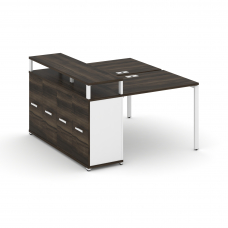 Concept Рабочая станция с опорным распаш. шкафом с верх. горизонтом CN.DRS-221 W Дуб Мали/Белый Бри