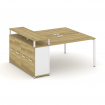Concept Рабочая станция с опорным распаш. шкафом с верх. горизонтом CN.DRS-223 W Дуб Винченцо/Белый