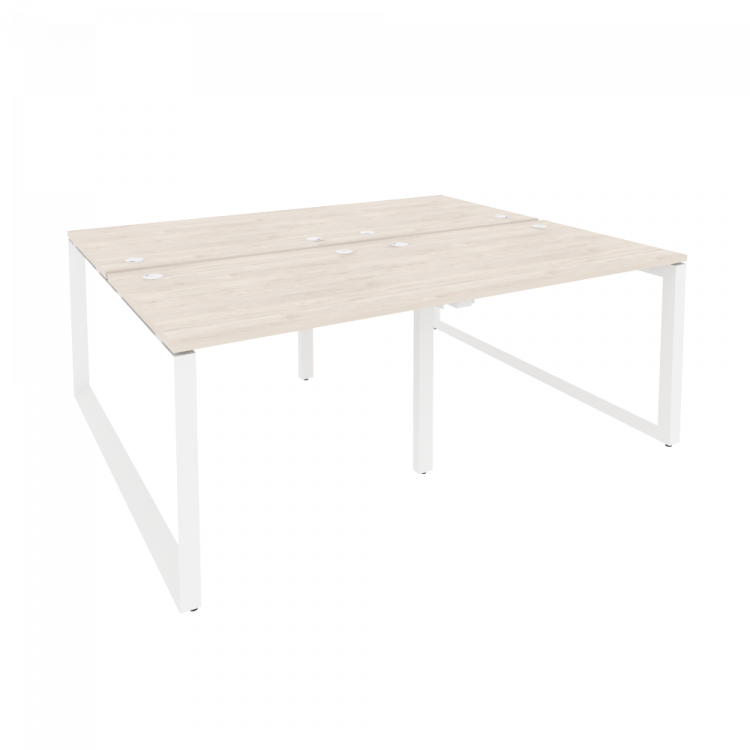Onix Рабочая станция на О-образном м/к O.MO-D.RS-4.1.8 Денвер Светлый/Металл Белый 1960*1635*750
