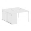 Metal System Рабочая станция с шкафом-купе на А-образном м/к БА.РС-СШК-1.1 Т Белый/Металл Белый 1410