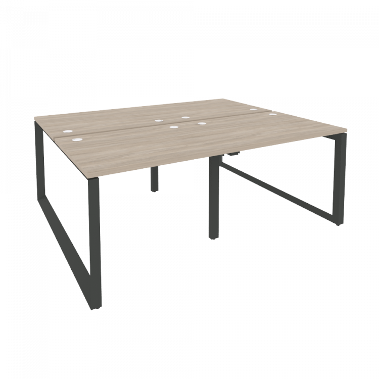 Onix Рабочая станция на О-образном м/к O.MO-D.RS-4.1.8 Дуб Аттик/Металл Антрацит 1960*1635*750