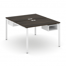 Concept Рабочая станция 2 сторонняя с подвесными тумбами на 2 места CN.DRS-102 Дуб Мали/Белый Брилли